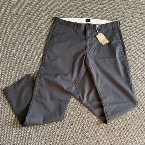 NWT J Crew 484 Slim-fit stretch tech chino pant Grey 33 x 30 Re-imagined